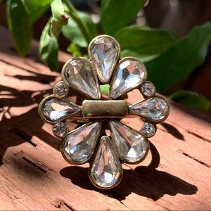 Bohemian Rhinestone Gold Ring